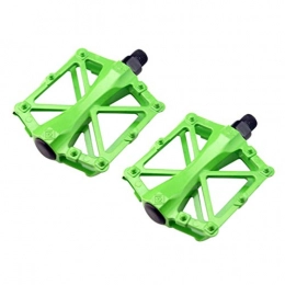 LIOOBO Mountain Bike Pedal LIOOBO Green Mountain Bike Pedal Aluminium Bike Platform Pedals Cycling Bicycle Pedals for Bike Bicycle 1 Pair