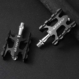 LIOOBO Spares LIOOBO Mountain Road Bike Pedal Bike Platform Pedals Anti-skid Treadle Foldable Aluminum Alloy for Bicycle Cycling Accessory (Black)