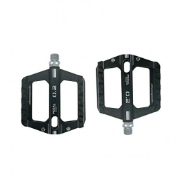 Lisansang Spares Lisansang Bike Pedals Mountain Bike Pedals 1 Pair Aluminum Alloy Antiskid Durable Bike Pedals Surface For Road BMX MTB Bike 4 Colors (SMS-0.2) Suitable for a Variety Of Bicycles (Color : Black)