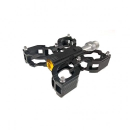 Lisansang Mountain Bike Pedal Lisansang Bike Pedals Mountain Bike Pedals 1 Pair Aluminum Alloy Antiskid Durable Bike Pedals Surface For Road BMX MTB Bike 6 Colors (SMS-05) Suitable for a Variety Of Bicycles (Color : Black)
