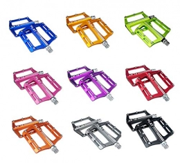 LIVELOVELAUGH Spares LIVELOVELAUGH 9 Colors Platform Alloy Road Bike Pedals Ultralight MTB Bicycle Pedal Bike Accessories (2PCS), Green
