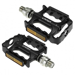 Lixada Mountain Bike Pedal Lixada Bike Quick Release Pedals 1 Pair Bicycle Platform Pedal with Pedal Extender Adapter for MTB Mountain Bike Bicycle Cycling