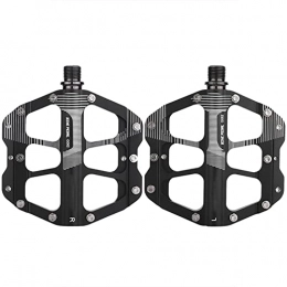 LKJYBG Mountain Bike Pedal LKJYBG Bike Pedals, Strong Cycling Wide Platform Flat Pedals, Non-Slip Pedals, Waterproof Hollow Bike Pedals for Mountain Road Folding Bike Black