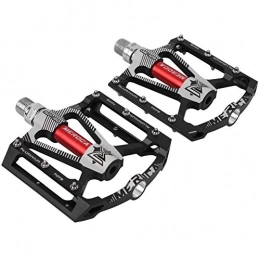 LLF Spares LLF 1 Pair Black Bike Pedal, Aluminium Alloy Bike Pedal Wear Resistant Accessory For Mountain Bicycle Bike Accessory