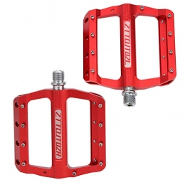 LLF Spares LLF Bicycle Pedal Set, Aluminum Alloy Mountain Bike Pedals Lightweight Flat Bicycle Pedal Sets Bike Pedals Red