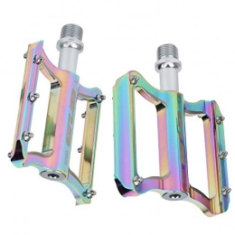 LLF Spares LLF Bike Pedals，Aluminum Alloy Bicycle Pedal，Colorful Mountain Bike Pedals Lightweight Flat Bicycle Pedal Sets