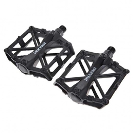 LLZY Mountain Bike Pedal LLZY Bicycle BMX Mountain Bike Pedal 9 / 16" Thread Parts Super Strong UltraLight Platform Magnesium Outdoor Sports Cycling Bike Pedals (Color : Black)