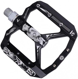 LMCLJJ Spares LMCLJJ Bicycle Pedals - Mountain Bike Pedals - Alloy Cycling Sealed 3 Bearing Bike Pedals - Road Bike Pedals w / 20 Anti-skid Pins - Lightweight Platform Pedals Colour:Black (Color : Black)