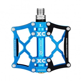 Lorenory Spares Lorenory Pedals bike Aluminium Alloy Cycling Pedals Ultralight Anti-slip Mountain Bicycle Pedals Sealed Bearing Bike MTB Flat Bike Parts (Color : 12VBlue)