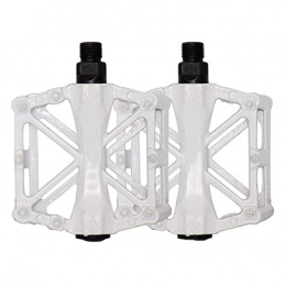 Lorenory Spares Lorenory Pedals bike Bike Pedals Bicycle Parts Sport Mountain Road Bicycle Flat Platform Cycling Aluminum Alloy (Color : White)