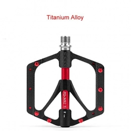 Lorenory Mountain Bike Pedal Lorenory Pedals bike Mountain Bicycle Titanium Pedal Board Mtb Widened Road Bike Sealed Bearing UltraLight Cycling Parts Accessories Flat Platform (Color : Ti Spindle Axle)