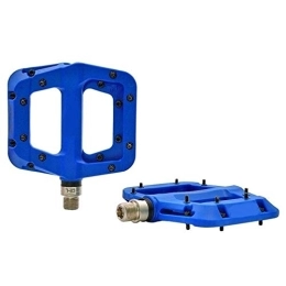 LOYAL TECHNOLOGY-PACKAGE Spares LOYAL TECHNOLOGY-PACKAGE Cycling Pedals 1Pair Universal Bike Pedal Nylon Anti-slip Lightweight Cycling Mountain Bike Pedals MTB 2 Bearings Bike Accessories Bike Parts (Color : Blue)
