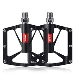 LSRRYD Mountain Bike Pedal LSRRYD Bike Pedal Mountain Bicycle Pedals Sealed Bearing Road Bike Flat Pedals Lightweight Aluminum Alloy Wide Platform Cycling Pedal For BMX / MTB (Color : Black)