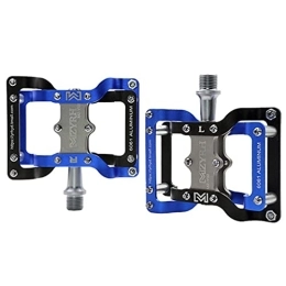 LSRRYD Mountain Bike Pedal LSRRYD Bike Pedals 9 / 16" Mountain Bicycle Pedals Sealed Bearing Aluminum Alloy Pedal Flat Lightweight AntiSkid For Road Cross Bikes MTB (Color : Blue)