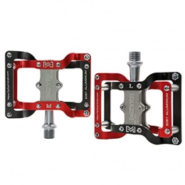 LSRRYD Mountain Bike Pedal LSRRYD Bike Pedals 9 / 16" Mountain Bicycle Pedals Sealed Bearing Aluminum Alloy Pedal Flat Lightweight AntiSkid For Road Cross Bikes MTB (Color : Red)