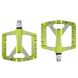 LSRRYD Mountain Bike Pedal LSRRYD Bike Pedals Aluminum Alloy MTB Pedals 9 / 16 Inch DU Sealed Bearing Mountain Bicycle Flat Pedals Lightweight Non-Slip For Travel Cycle-Cross Bikes (Color : Green)