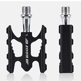 LSRRYD Mountain Bike Pedal LSRRYD Bike Pedals - Lightweight Aluminum Alloy Bicycle Pedals - Road / MTB Mountain Bike Pedal With Removable Anti-Skid Nails Waterproof And Dustproof (Color : Black)