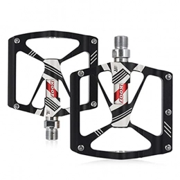 LSRRYD Mountain Bike Pedal LSRRYD Bike Pedals Sealed Bearing Aluminum Alloy Wide Platform Bicycle Flat Pedals For Road Mountain BMX MTB Bike Lightweight Anti-slip, Waterproof And Dustproof (Color : Black)