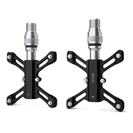 LSRRYD Mountain Bike Pedal LSRRYD Folding Bike Pedals MTB Quick Release Pedals Bicycle Pedal Mountain Road Bike Aluminum Alloy Pedals 9 / 16'' 3 Sealed Bearings (Color : Black)