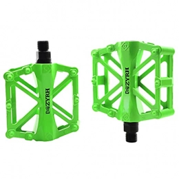 LSRRYD Mountain Bike Pedal LSRRYD Mountain Bike Pedals 9 / 16 MTB Road Bicycle Flat Pedal With Anti-Skid Pins Universal Lightweight Aluminum Alloy Platform Pedal For Travel Cycle-Cross Bikes (Color : Green)