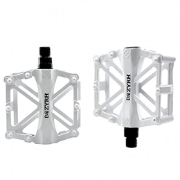 LSRRYD Mountain Bike Pedal LSRRYD Mountain Bike Pedals 9 / 16 MTB Road Bicycle Flat Pedal With Anti-Skid Pins Universal Lightweight Aluminum Alloy Platform Pedal For Travel Cycle-Cross Bikes (Color : White)