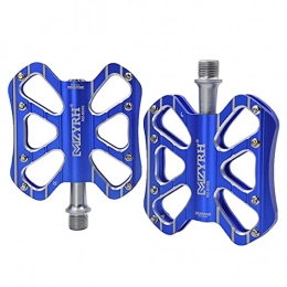 LSRRYD Mountain Bike Pedal LSRRYD Mountain Bike Pedals Aluminium CNC 9 / 16" Cycling Sealed 3 Bearing Platform Pedals for MTB Folding bicycle road bicycing (Color : Blue)