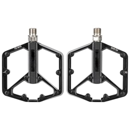 LSRRYD Mountain Bike Pedal LSRRYD Mountain Bike Pedals Aluminum Alloy Bicycle Pedals With Non-Slip Pins 9 / 16" Lightweight Platform Pedals With DU Sealed Bearing For MTB BMX Road Bike (Color : Black)