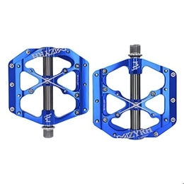 LSRRYD Mountain Bike Pedal LSRRYD Mountain Bike Pedals Aluminum Antiskid Durable Bicycle Cycling Pedals 3 Bearing Anodizing Bicycle Pedals for BMX / MTB Road Bicycle 9 / 16" (Color : Blue)
