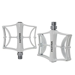 LSRRYD Mountain Bike Pedal LSRRYD Mountain Bike Pedals Aluminum Antiskid Durable Bicycle Cycling Pedals Ultra Strong 3 Bearing Bicycle Pedal for BMX / MTB Road Bicycle (Color : White)