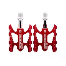 LSRRYD Mountain Bike Pedal LSRRYD Mountain Bike Pedals MTB Pedals Bicycle Pedals Aluminum Alloy 9 / 16" Sealed Bearing Lightweight Platform For Road Mountain BMX MTB Bike 205g (Color : Red)