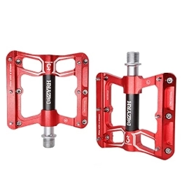LSRRYD Mountain Bike Pedal LSRRYD Mountain Bike Pedals MTB Road Bicycle Flat Pedal With Anti-Skid Pins Universal Lightweight Aluminum Alloy Platform Pedal For Travel Cycle-Cross Bikes (Color : Red)