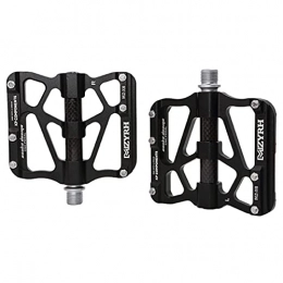 LSRRYD Mountain Bike Pedal LSRRYD Mountain Bike Pedals Platform 3 Sealed Bearings Bicycle Flat Alloy Pedals 9 / 16" For MTB Road Bicycle (Color : Black)
