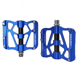 LSRRYD Mountain Bike Pedal LSRRYD Mountain Bike Pedals Platform 3 Sealed Bearings Bicycle Flat Alloy Pedals 9 / 16" For MTB Road Bicycle (Color : Blue)