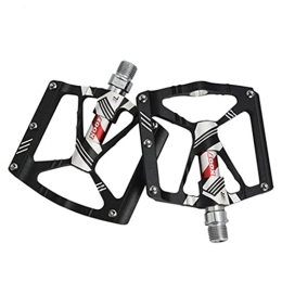 LSRRYD Mountain Bike Pedal LSRRYD Mountain Bike Pedals Sealed Bearing Aluminum Alloy Wide Platform Bicycle Flat Pedals For Road Bike BMX MTB Lightweight Anti-slip, Waterproof And Dustproof (Color : Black)