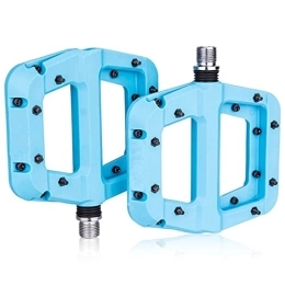 LSRRYD Spares LSRRYD MTB Pedal Mountain Road Bike Pedals 2 Bearing Non-Slip Lightweight Nylon Fiber Bicycle Platform Pedals for bicycle BMX (Color : Blue)