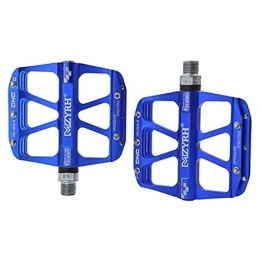 LSRRYD Mountain Bike Pedal LSRRYD Road Bike Pedals 9 / 16 Sealed Bearing Mountain Bicycle Flat Pedals Lightweight Aluminum Alloy Wide Platform Pedal Cycling Pedal For BMX / MTB Universal (Color : Blue)