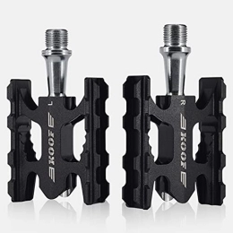 LSRRYD Mountain Bike Pedal LSRRYD Road / MTB Bike Pedals - Lightweight Aluminum Alloy Bicycle Pedals - Mountain Bike Pedal With Removable Anti-Skid Nails Waterproof And Dustproof (Color : Black)