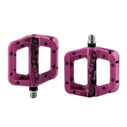 LUOSHUO Spares LUOSHUO Bike Pedals Anti-vibration Mountain Bike Pedal Anti-skid Lightweight Nylon Fiber Bicycle Pedal Board High-strength Anti-skid Bicycle Pedal Mtb Pedals (Color : Purple)