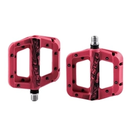 LUOSHUO Spares LUOSHUO Bike Pedals Anti-vibration Mountain Bike Pedal Anti-skid Lightweight Nylon Fiber Bicycle Pedal Board High-strength Anti-skid Bicycle Pedal Mtb Pedals (Color : Red)