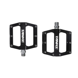 LUOSHUO Spares LUOSHUO Bike Pedals Bicycle Pedals Ultralight Aluminum Alloy Colorful Hollow Anti-skid Bearing Mountain Bike Accessories MTB Foot Pedals Mtb Pedals (Color : BLACK-A pair)