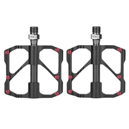 LvTu Spares LvTu Mountain Bike Pedals 9 / 16 Antiskid Durable 3 Bearings Carbon Fiber Shaft MTB Pedal (Color : Black)