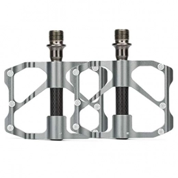 LvTu Spares LvTu Road Bike Pedals, 3 Bearing Alloy 9 / 16 Antiskid Durable Bicycle Pedal (Color : Gray)
