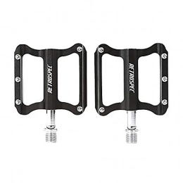 LWLEI Spares LWLEI 9 / 16 Inch Mountain Bike Pedals, Lightweight Aluminum CNC Bearing Pedals, Non-slip Road Bicycle Pedal (Color : Black)