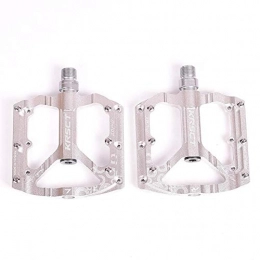 LWLEI Spares LWLEI Bicycle Cycling Platform, CNC Aluminum Alloy Durable Bike Pedal Bike Bearing Pedals For 9 / 16 Inch (Color : Silver)