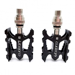LWLEI Mountain Bike Pedal LWLEI Bicycle Quick Release Pedal，Ultra-light Platform Pedal, Aluminum Alloy Bicycles Bearing Pedals ，9 / 16 Inch (Color : Black)