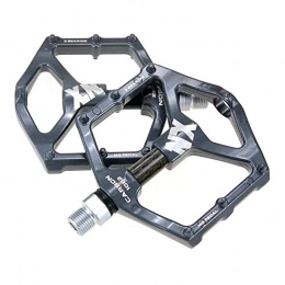LWLEI Mountain Bike Pedal Lwlei Bike Cycling Pedals, CNC Machined Magnesium Alloy Durable Non-slip Bicycle Pedal, Carbonized 3 Bearings Pedals For 9 / 16 Inch (Color : Gray)