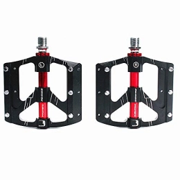 LWLEI Spares Lwlei Bike Pedals Mountain Bike Road Bike Pedals, light Aluminum Alloy Bearing pedal with 3 Sealed Bearings (Color : Black)