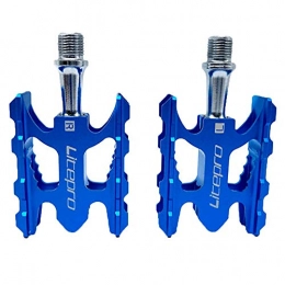 LWLEI Spares LWLEI Mountain Bicycle Platform，DU Bearing Aluminum Alloy Pedal, 9 / 16inch Pedals For Folding Bike，225g / pair (Color : Blue)