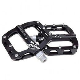 LWLEI Mountain Bike Pedal Lwlei Mountain Bike Pedals, CNC aluminum alloy Bicycles Pedals, Non-slip Bicycle Platform for BMX or mountain bikes，9 / 16 inch (Color : Black)