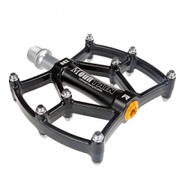 LWLEI Mountain Bike Pedal Lwlei Mountain Bike Pedals, Ultralight Bicycle Flat Pedals, 3 Bearing Cycling Platform Pedal, Bike Accessories 326g (Color : Black)